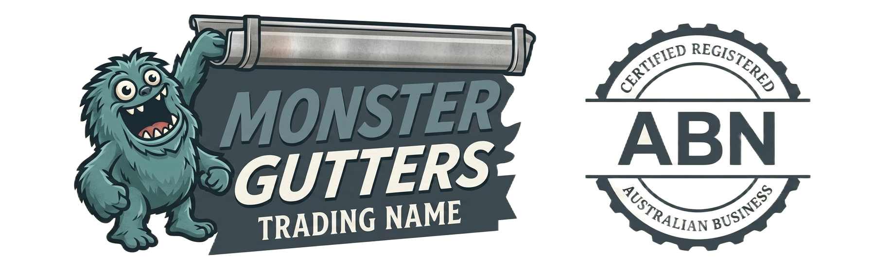 Monster Gutters Trading Name Badge