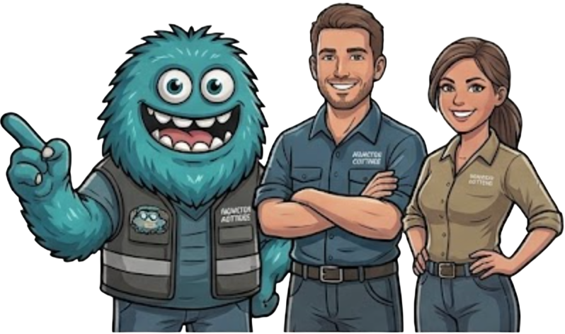 Monster Gutters Team and Mascot