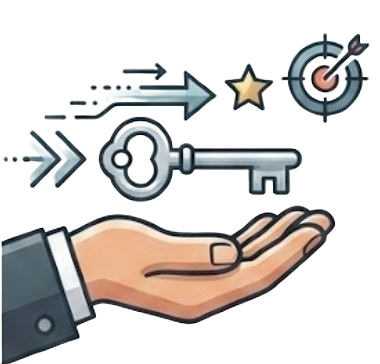 Client First Shield and Handshake Graphic